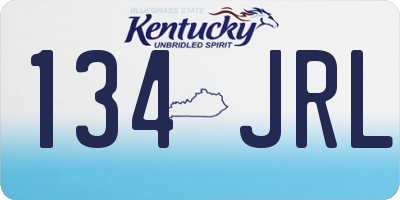 KY license plate 134JRL