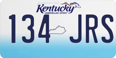 KY license plate 134JRS