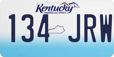 KY license plate 134JRW