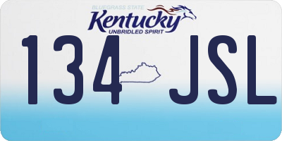 KY license plate 134JSL