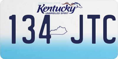 KY license plate 134JTC