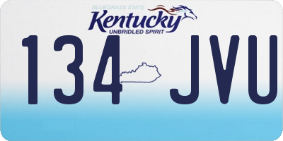 KY license plate 134JVU