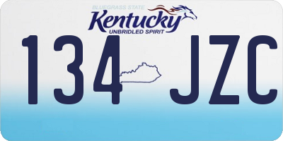 KY license plate 134JZC