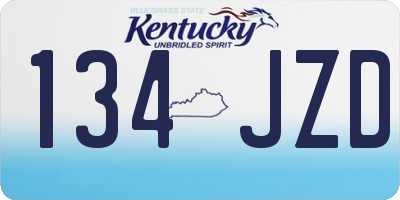 KY license plate 134JZD