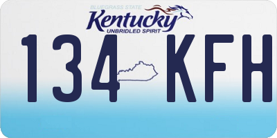 KY license plate 134KFH