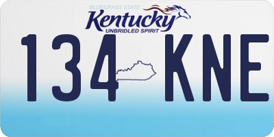 KY license plate 134KNE