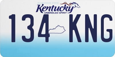 KY license plate 134KNG