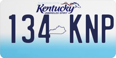 KY license plate 134KNP