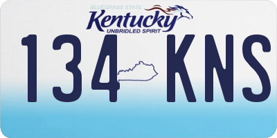 KY license plate 134KNS