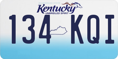 KY license plate 134KQI