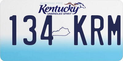 KY license plate 134KRM