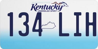 KY license plate 134LIH