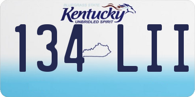 KY license plate 134LII