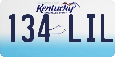 KY license plate 134LIL