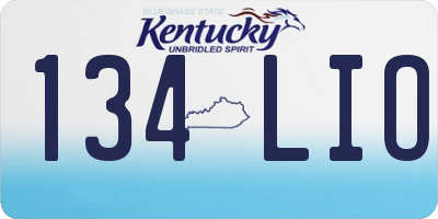 KY license plate 134LIO
