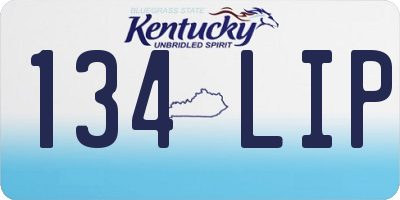 KY license plate 134LIP
