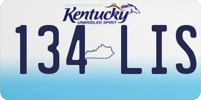 KY license plate 134LIS