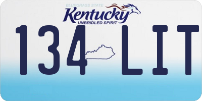 KY license plate 134LIT