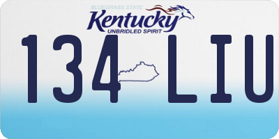 KY license plate 134LIU