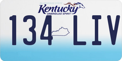 KY license plate 134LIV