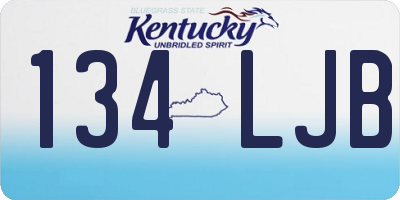 KY license plate 134LJB