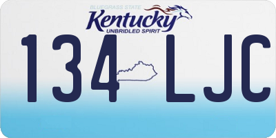KY license plate 134LJC