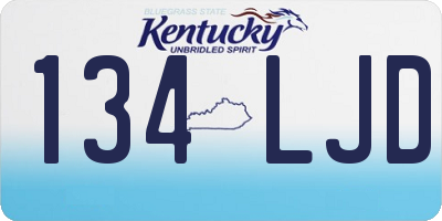 KY license plate 134LJD