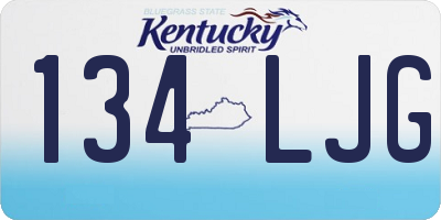 KY license plate 134LJG
