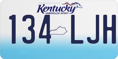 KY license plate 134LJH