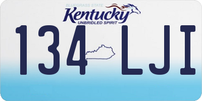 KY license plate 134LJI