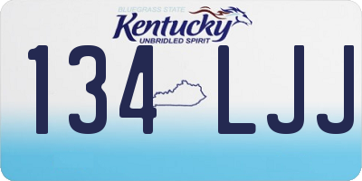 KY license plate 134LJJ