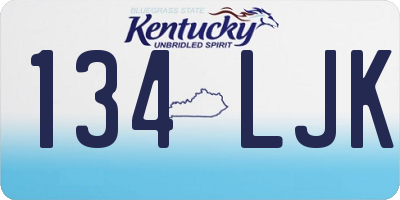 KY license plate 134LJK