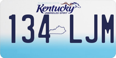 KY license plate 134LJM