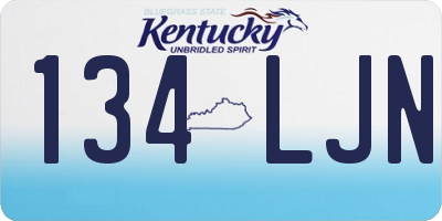 KY license plate 134LJN
