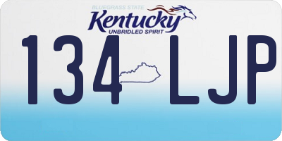 KY license plate 134LJP