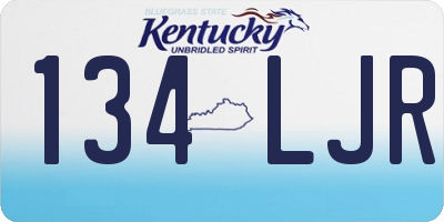 KY license plate 134LJR
