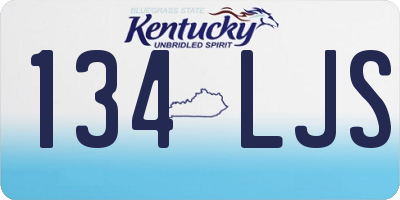 KY license plate 134LJS