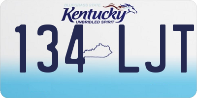 KY license plate 134LJT