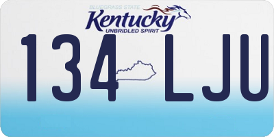 KY license plate 134LJU