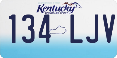 KY license plate 134LJV