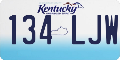 KY license plate 134LJW