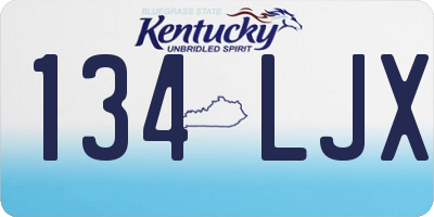 KY license plate 134LJX