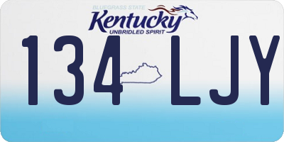 KY license plate 134LJY