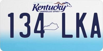 KY license plate 134LKA