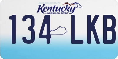 KY license plate 134LKB