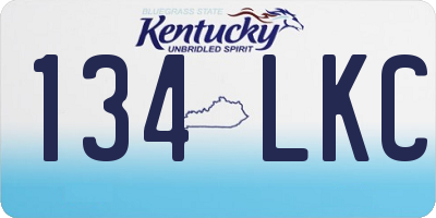 KY license plate 134LKC