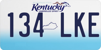 KY license plate 134LKE