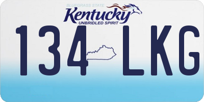 KY license plate 134LKG