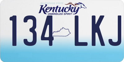 KY license plate 134LKJ