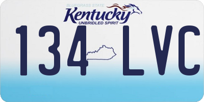 KY license plate 134LVC
